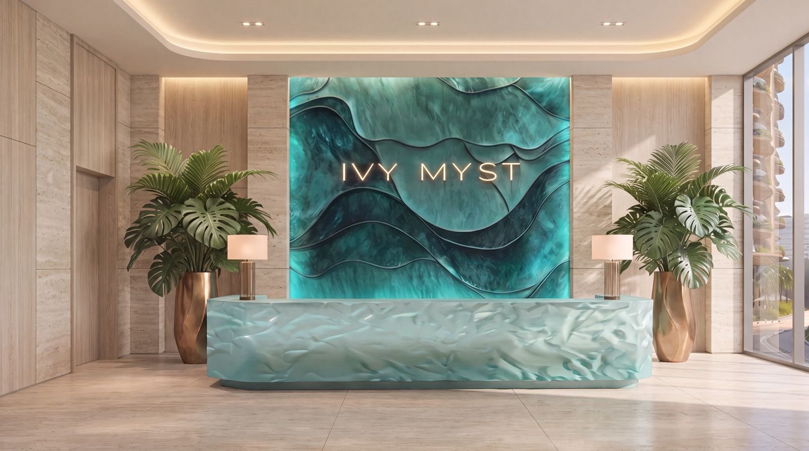 Modern design reception lobby of 3 Bedrooms At Ivy Myst Residence In Kileleshwa