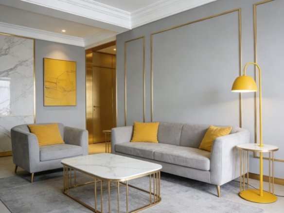 Stylish Living Room Area At Cambridge Garden Apartments In Kilimani