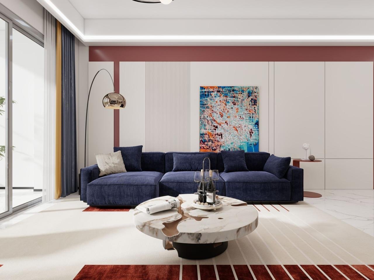 Elegant Living Room Of 2 bedrooms At Calla Residency In Westlnds