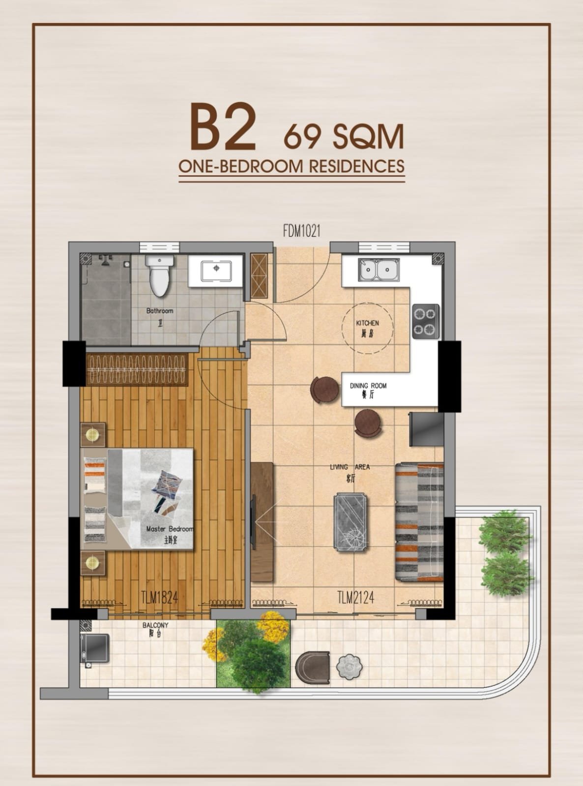 Floor plan of Riverside Times Apartments