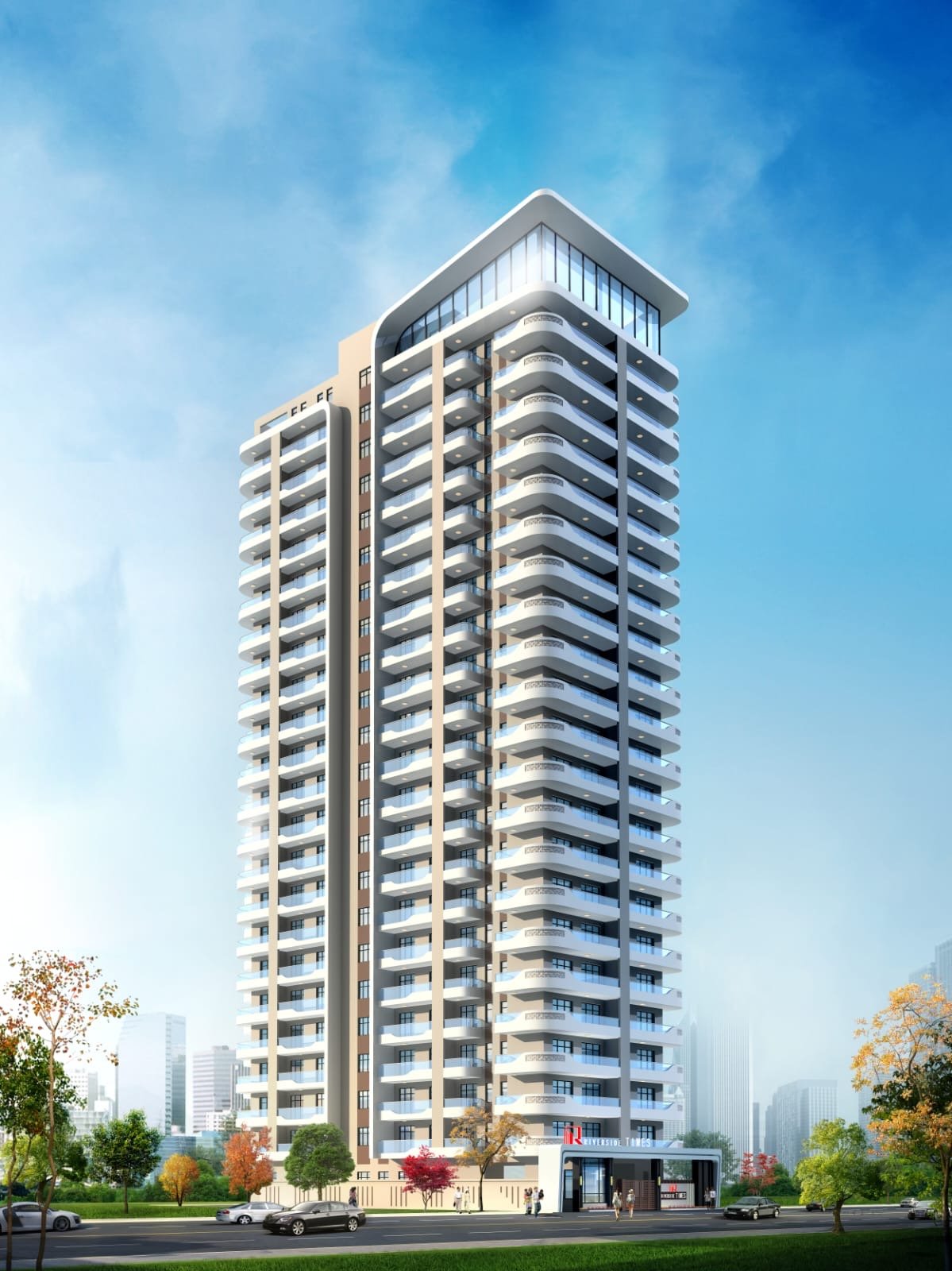 Exterior Side view at Riverside Times Apartments
