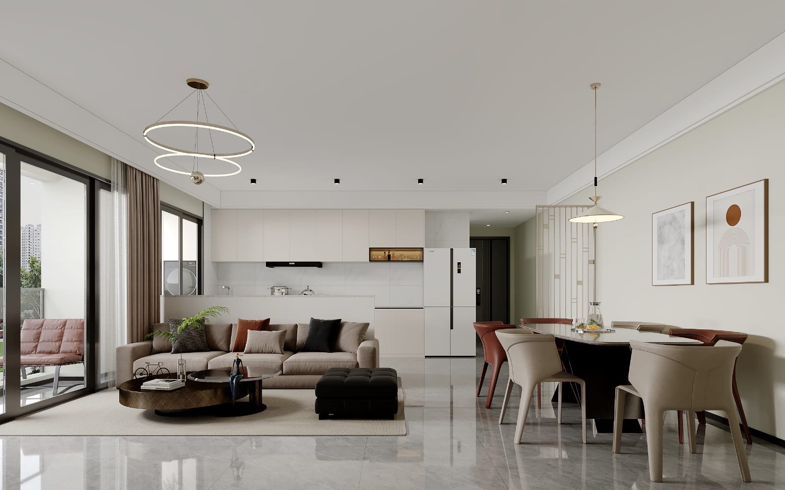 Living room area front view of 4 bedrooms at Maylan Park Residence In Kileleshwa