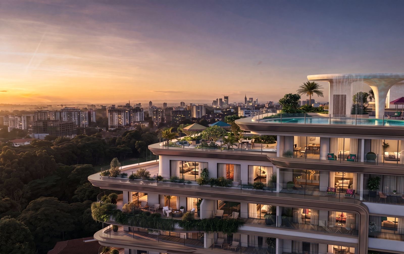 Exterior far view of 3 bedrooms at Ivy Myst Residence In Kileleshwa