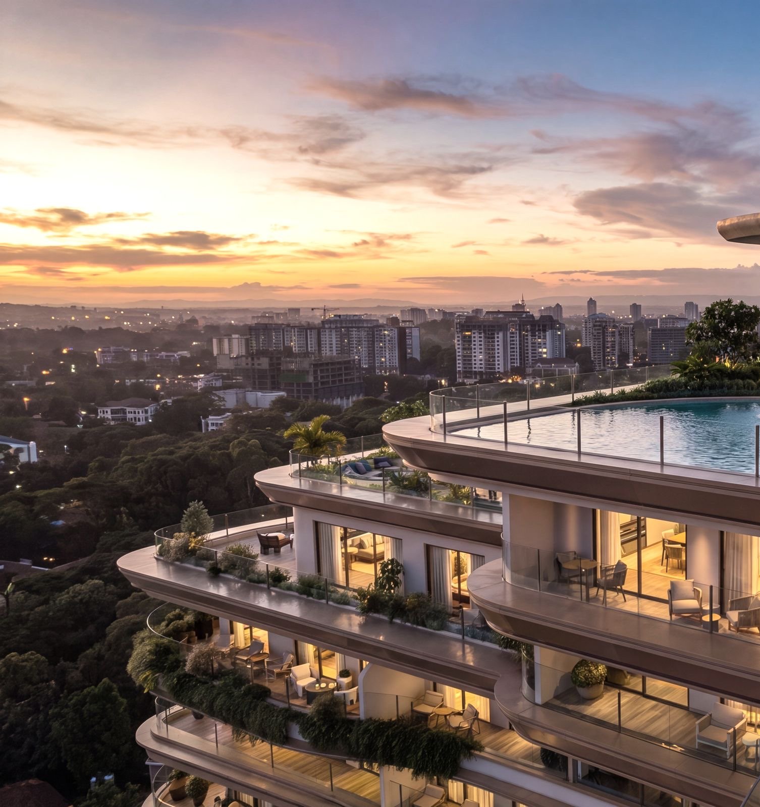 Rooftop view of 3 Bedrooms At Ivy Myst Residence In Kileleshwa