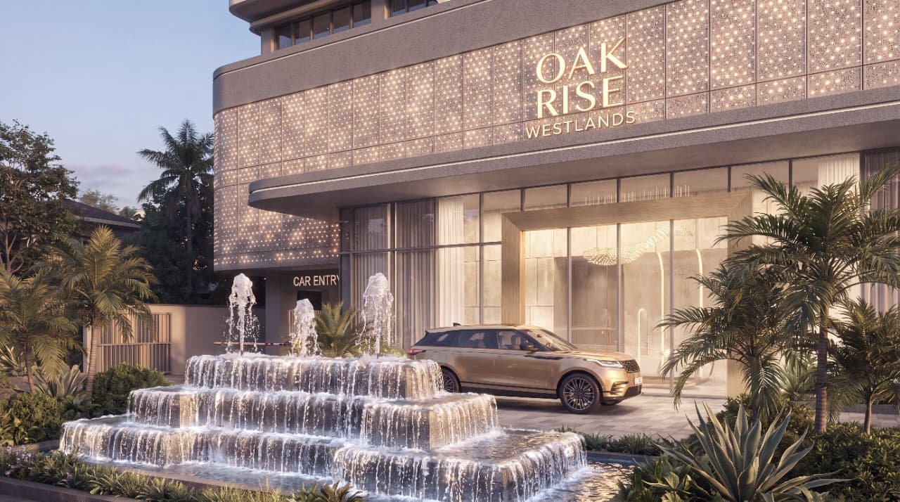 Modern pick up and drop off point At oak rise residency in westlands
