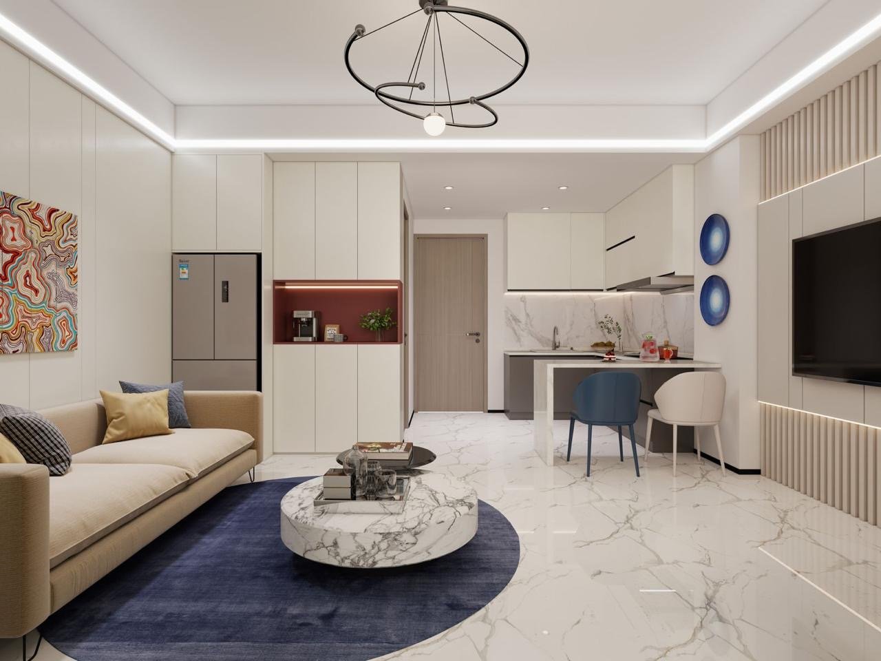 Living Room And Dining Area Of 1 bedrooms At Calla Residency In Westlands