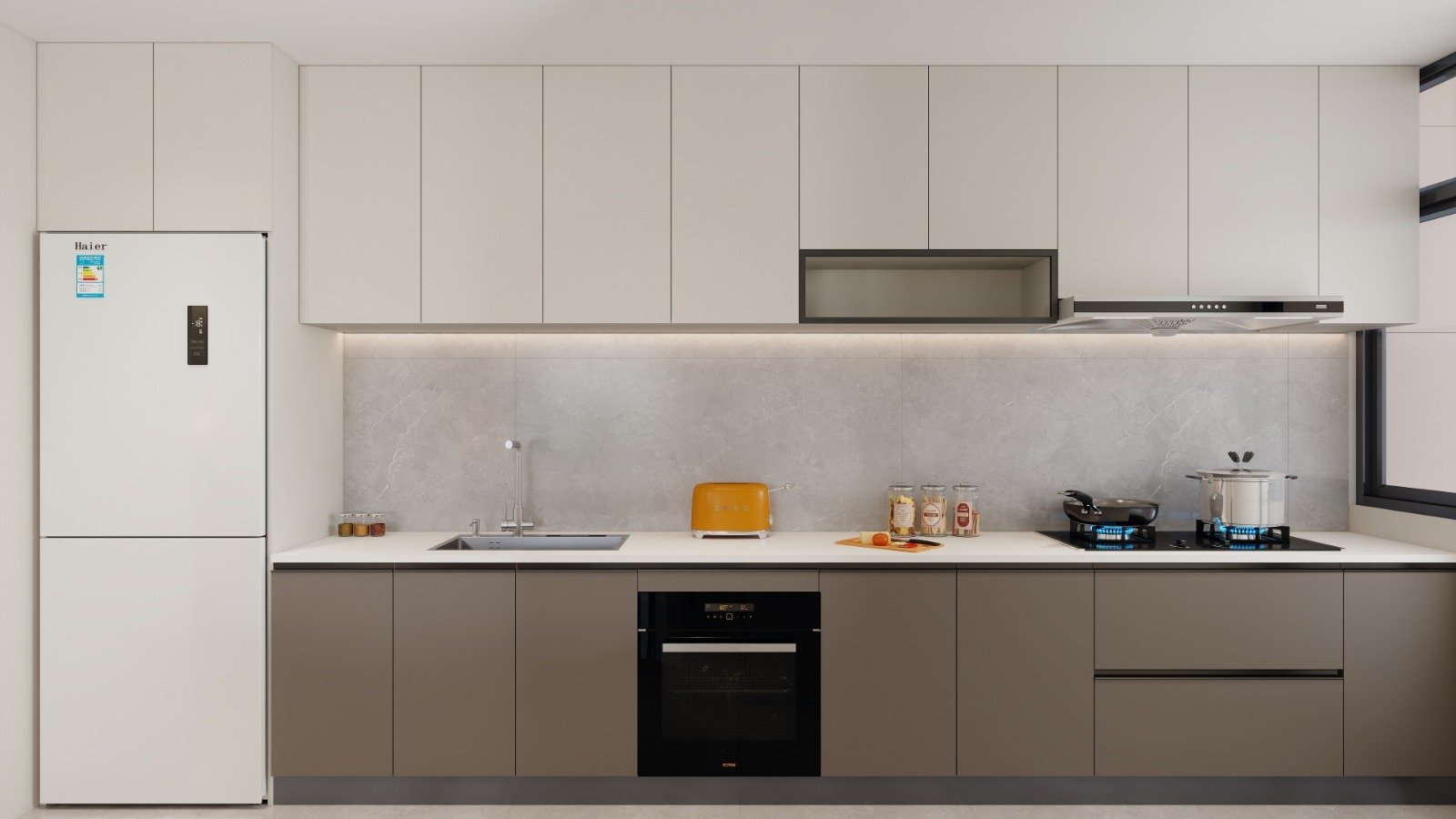 Well designed kitchen area of 2 bedrooms at Casa Rina Heights In Westlands