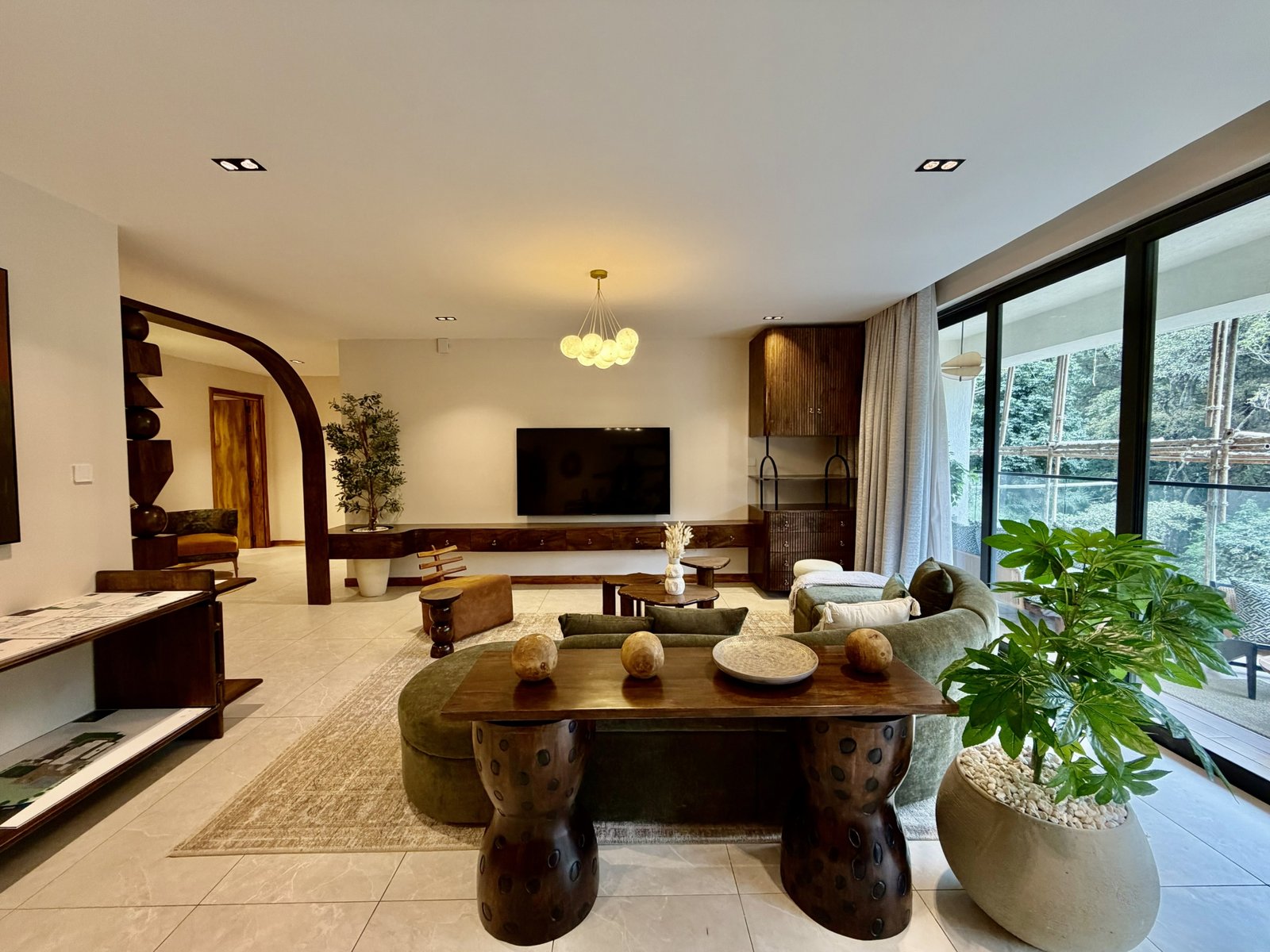 Front view of living room at Forest View Residences In Westlands