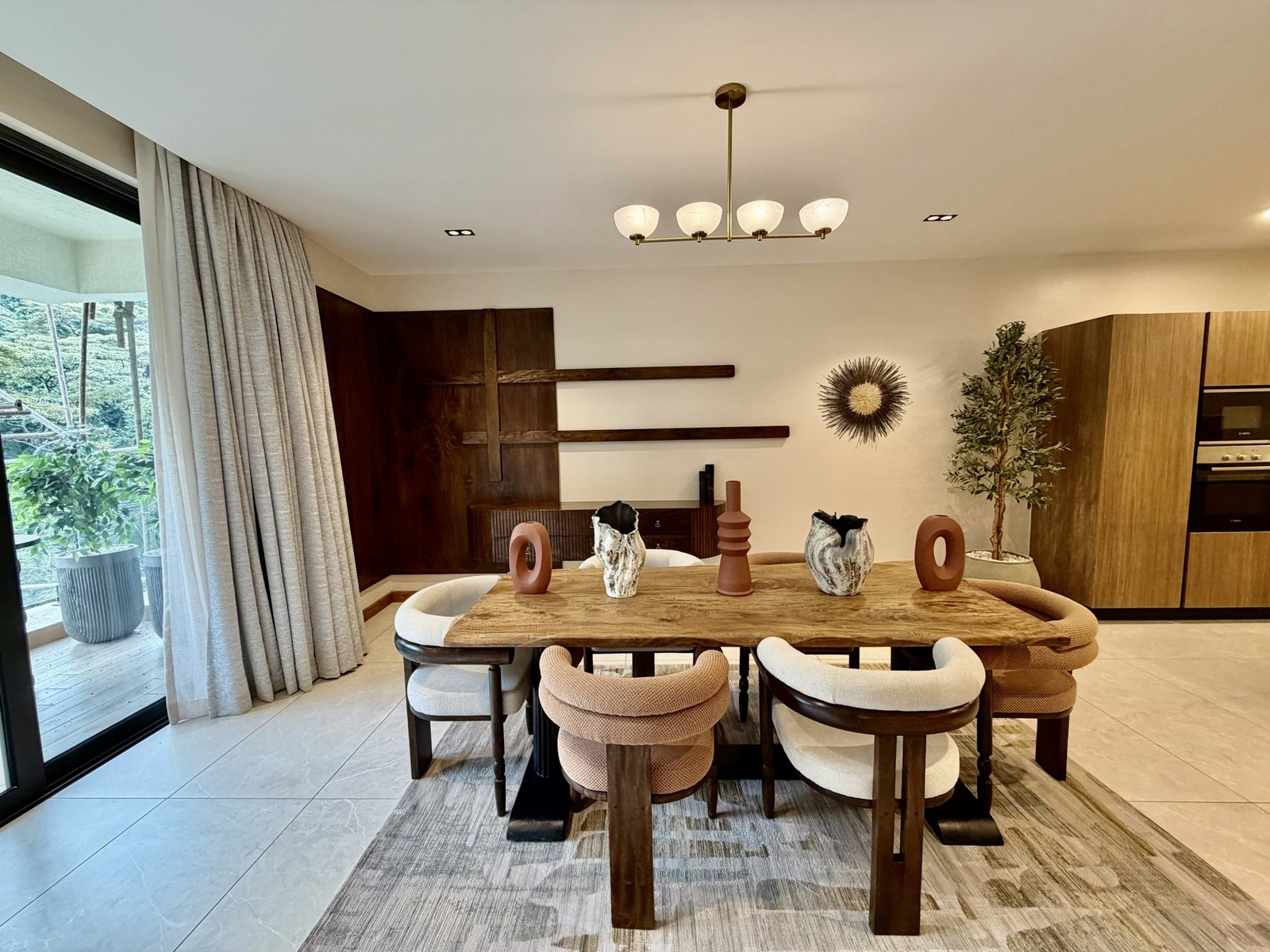 Elegant dining area at Forest View Residences In Westlands