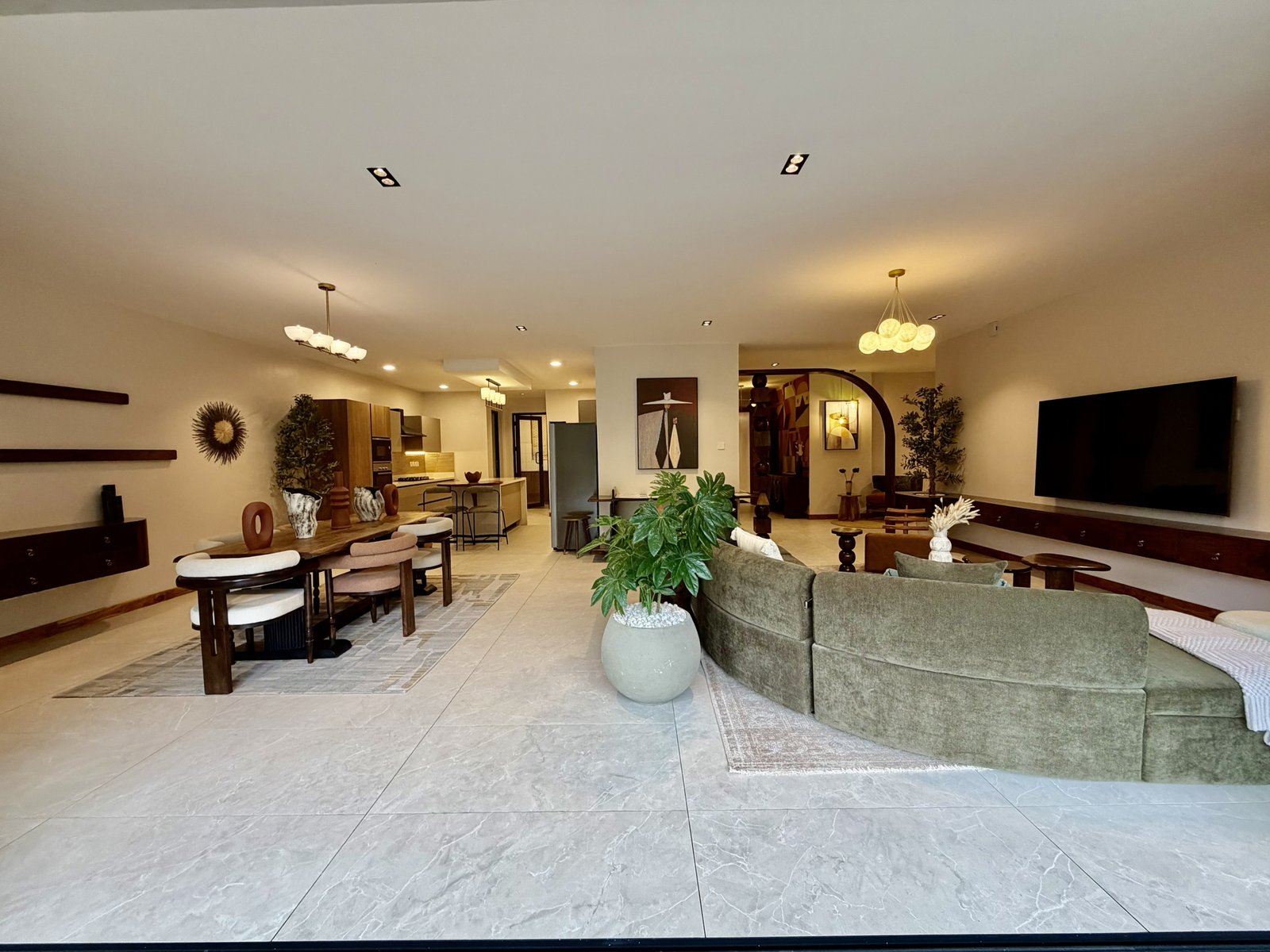 dining room and living room view of at Forest View Residences In Westlands