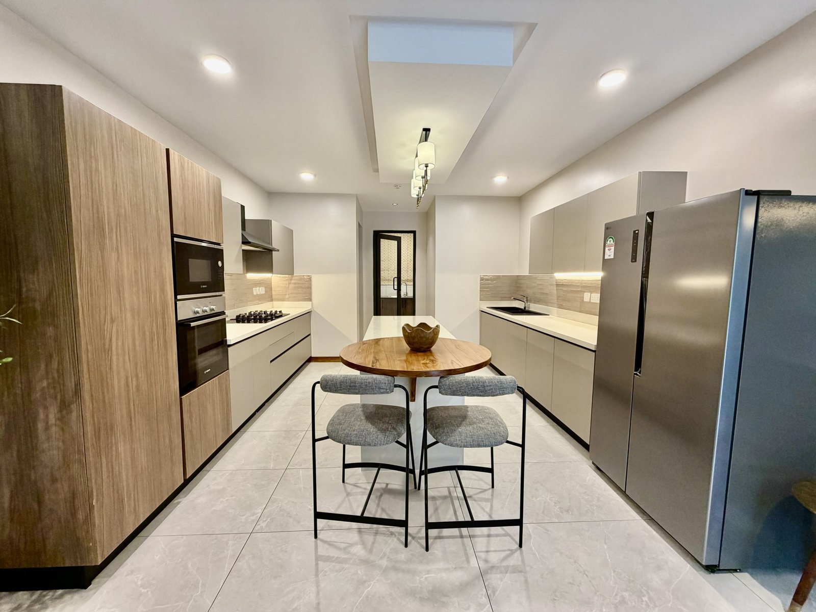Modern designed kitchen area of at Forest View Residences In Westlands