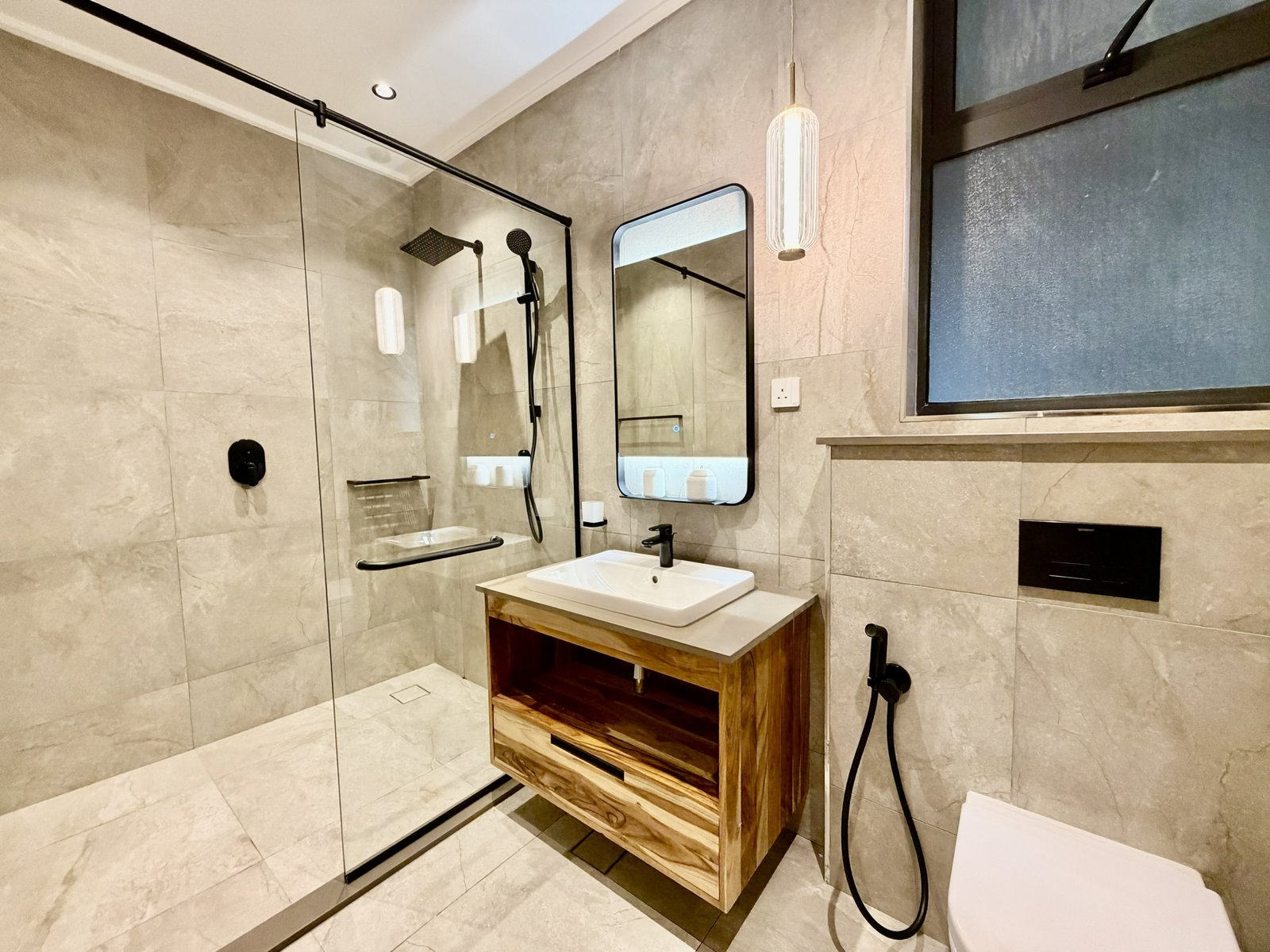 bathroom area of at Forest View Residences In Westlands