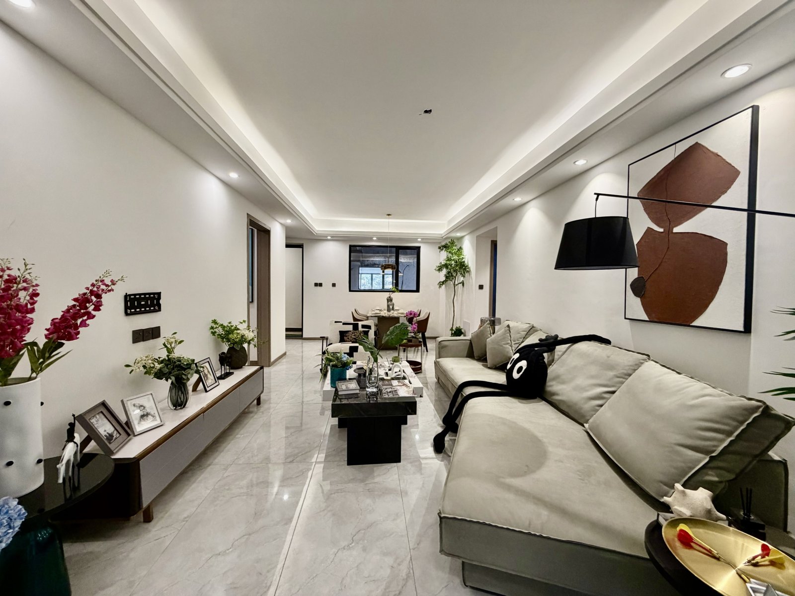 Living room area of 2 bedrooms side view at Dolca Vita Oasis Apartments In Westlands
