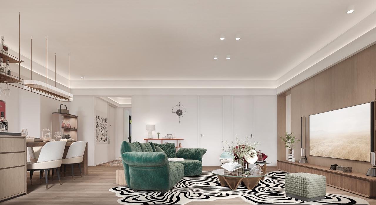 Spacious Living room area of 4 bedrooms at Amani Residence Apartments In Westlands