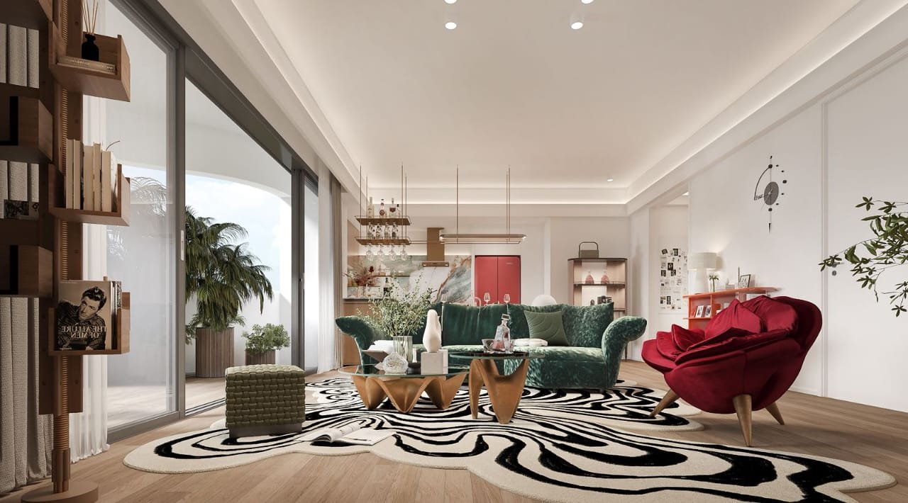 Living room area of 3 bedrooms at Amani Residence Apartments In Westlands