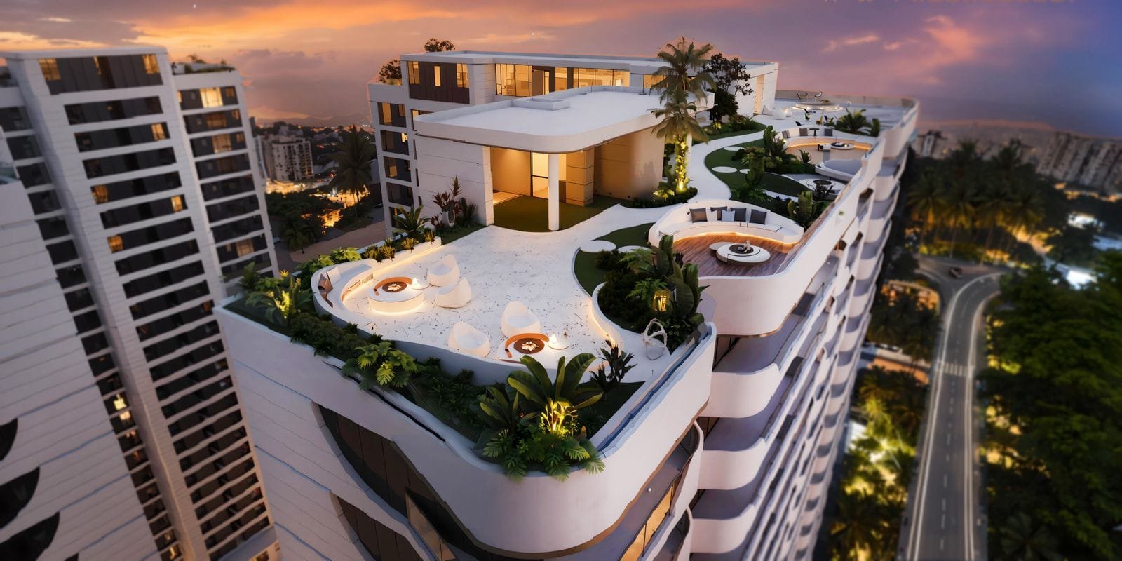 Roof top View of 3 bedrooms at Amani Residence Apartments In Westlands