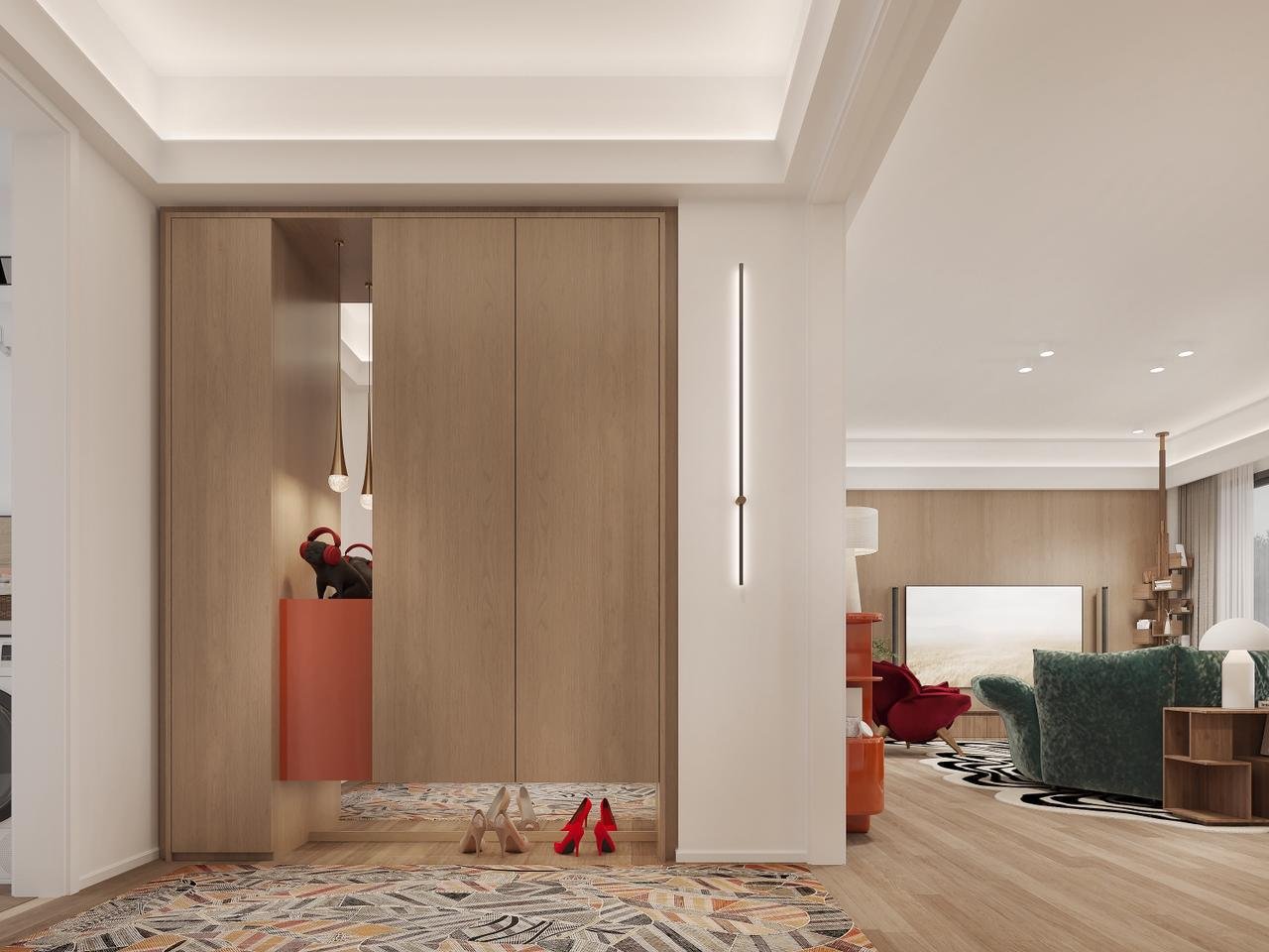 Entrance area of 4 bedrooms at Amani Residence apartments in westlands