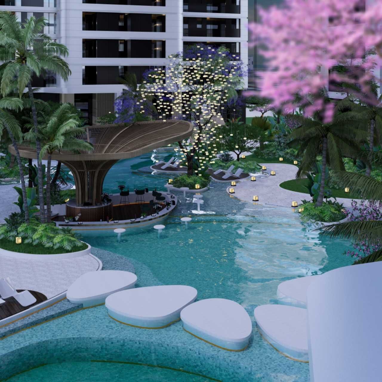 Expansive Fountain area of 3 bedrooms at Amani Residence Apartments In Westlands