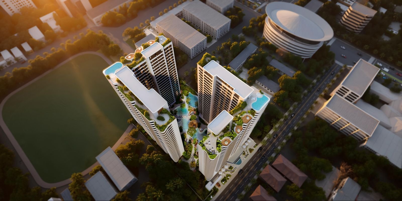 Exterior top view at Amani Residence Apartments In Westlands