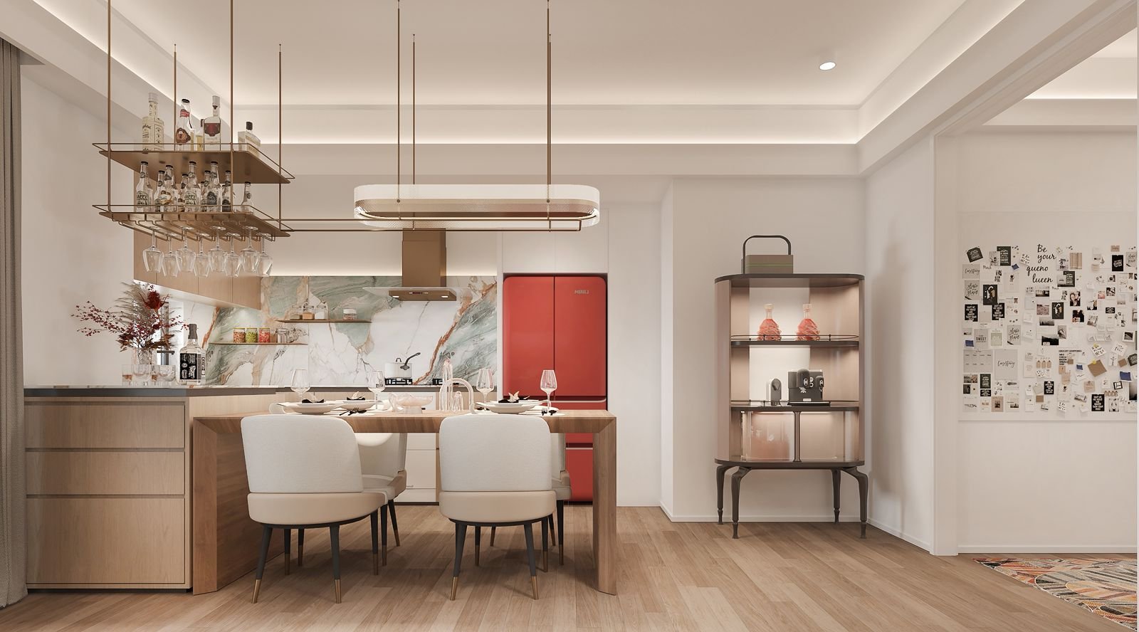 Stylish Kitchen and dining area of 4 bedrooms at Amani Residence Apartments In Westlands