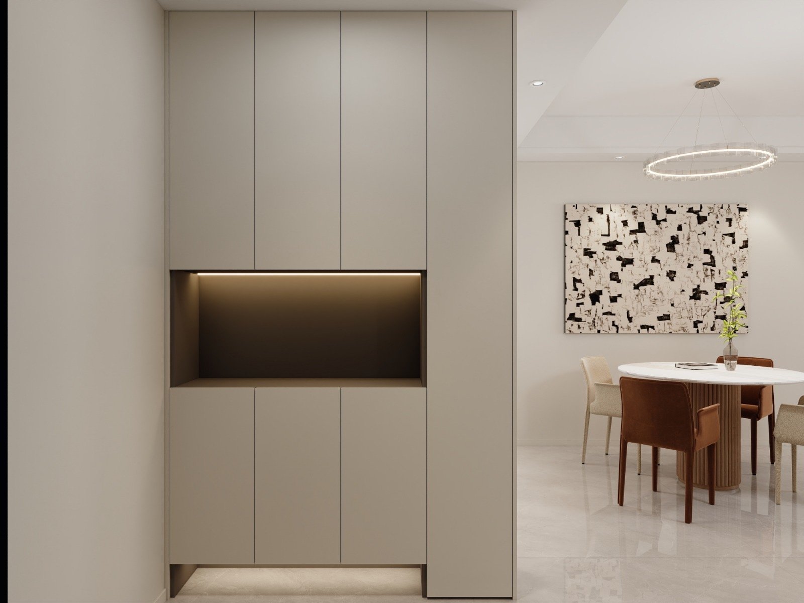 Modern designed entrance area of 2 bedrooms at Casa Rina Heights In Westlands