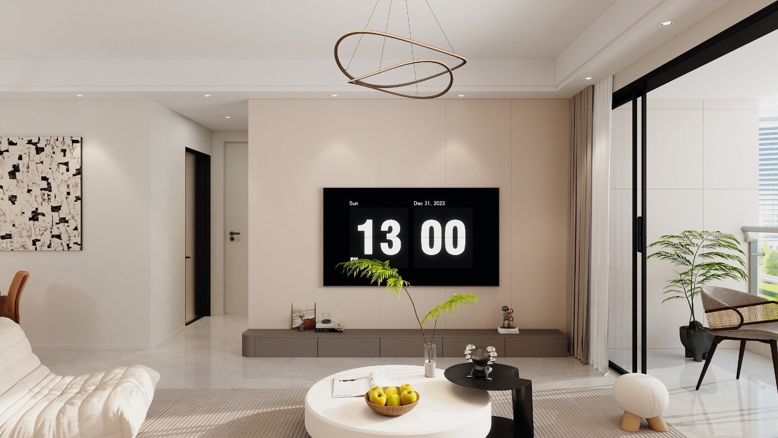 Elegant living room area of 1 bedrooms at Casa Rina Heights In Westlands