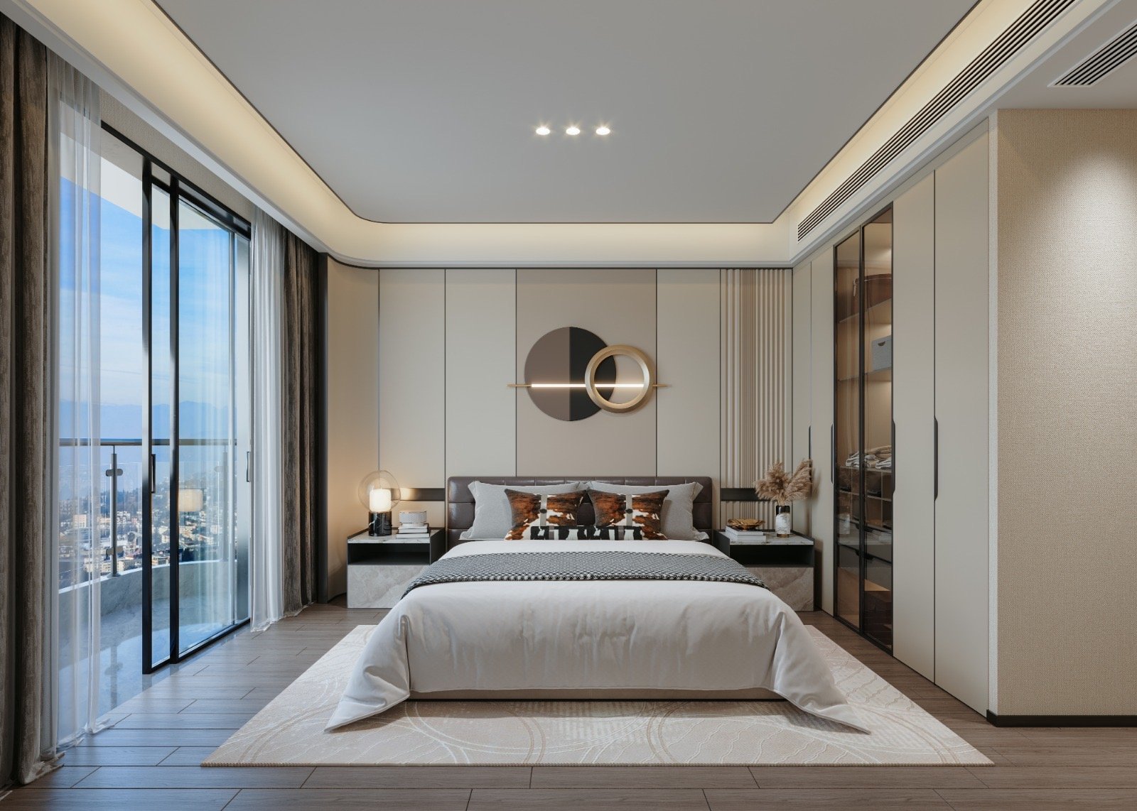 Master bedroom area of 2 bedrooms at Brookside One Residency Apartments In Westlands
