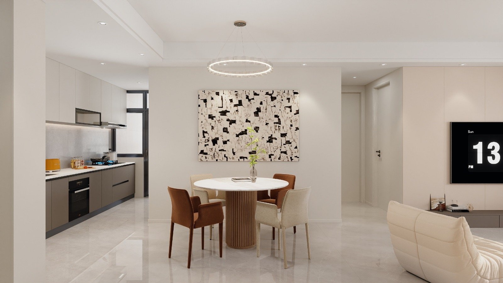 Spacious dining area at Casa Rina Heights In Westlands
