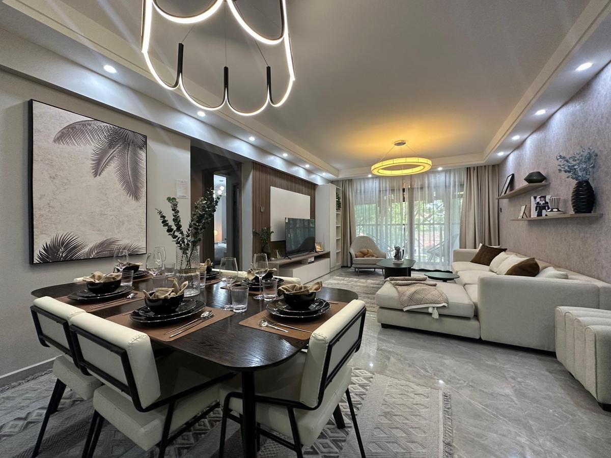 Elegant Living room area of 2 bedrooms at San Remo Heights In Westlands