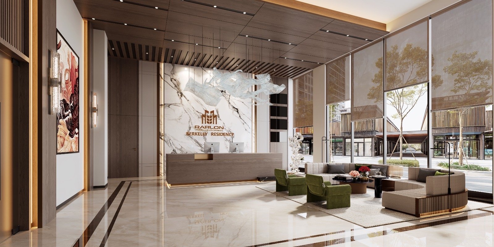 Elegant Lobby area at Berkeley Residence In Westlands