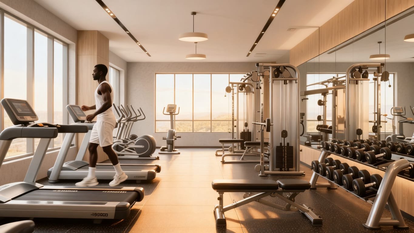 Well designed gym of 2 bedrooms at MIC Garden Apartments in kileleshwa