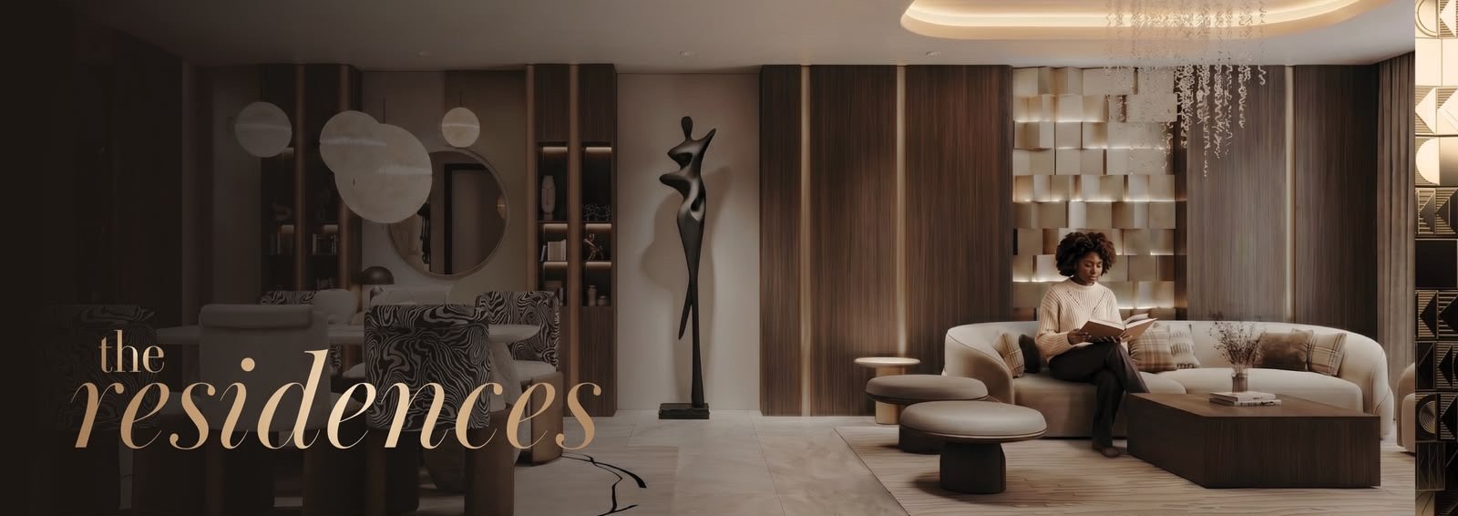 living room area of 1 bedrooms at The Moment Residences In Westlands