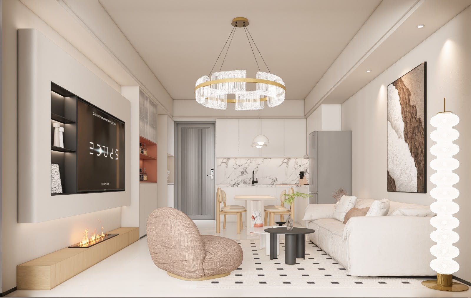 Living room at Limerence Arbor residency in kilimani