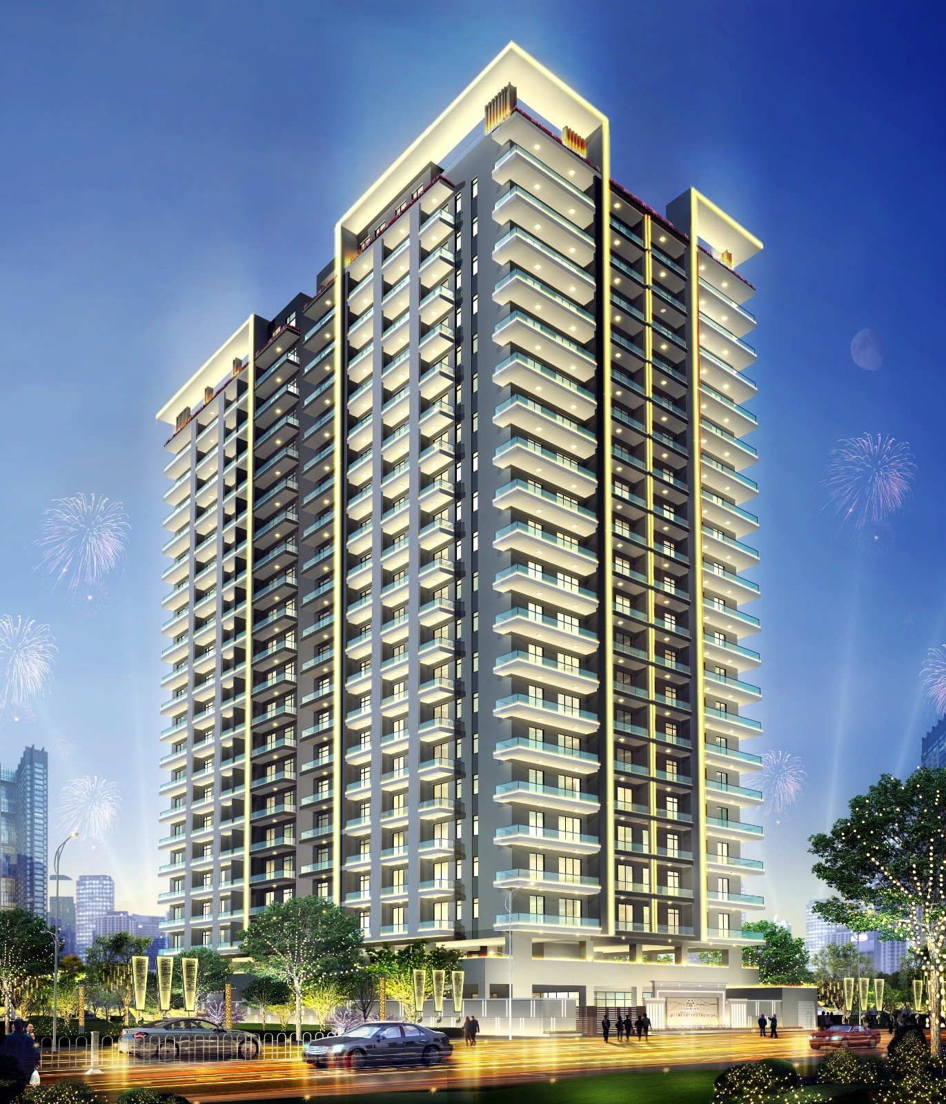 Exeterior far view at Berkeley Residence In Westlands