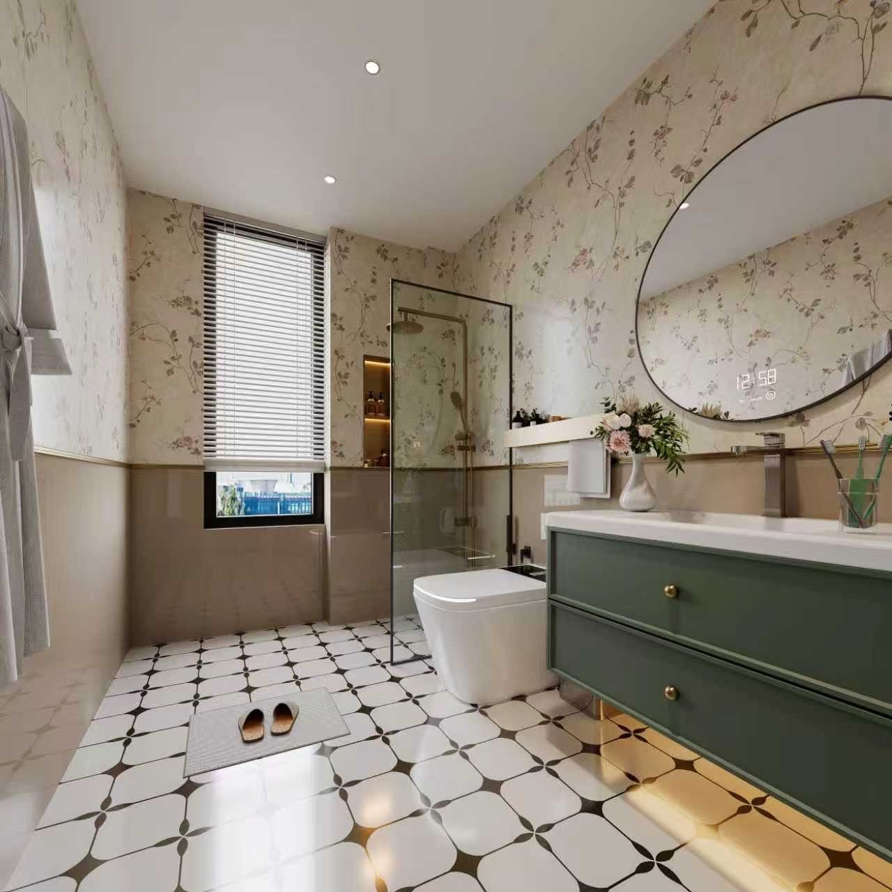 Spacious bathroom area of 3 bedrooms at Berkeley Residence In Westlands
