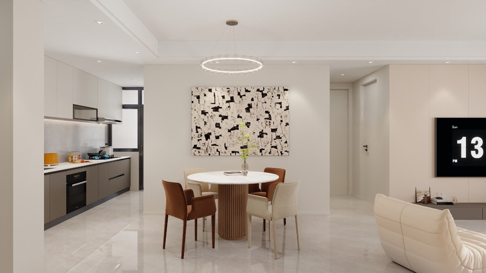 modern designed dining area of 2 Bedrooms At San Remo Heights In Westlands