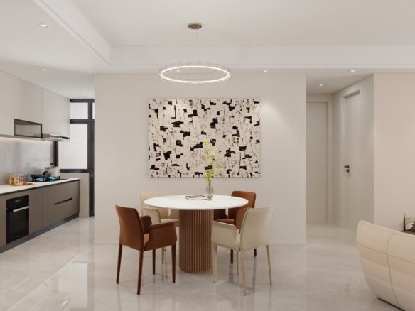 spacious dining area at San Remo Heights In Westlands