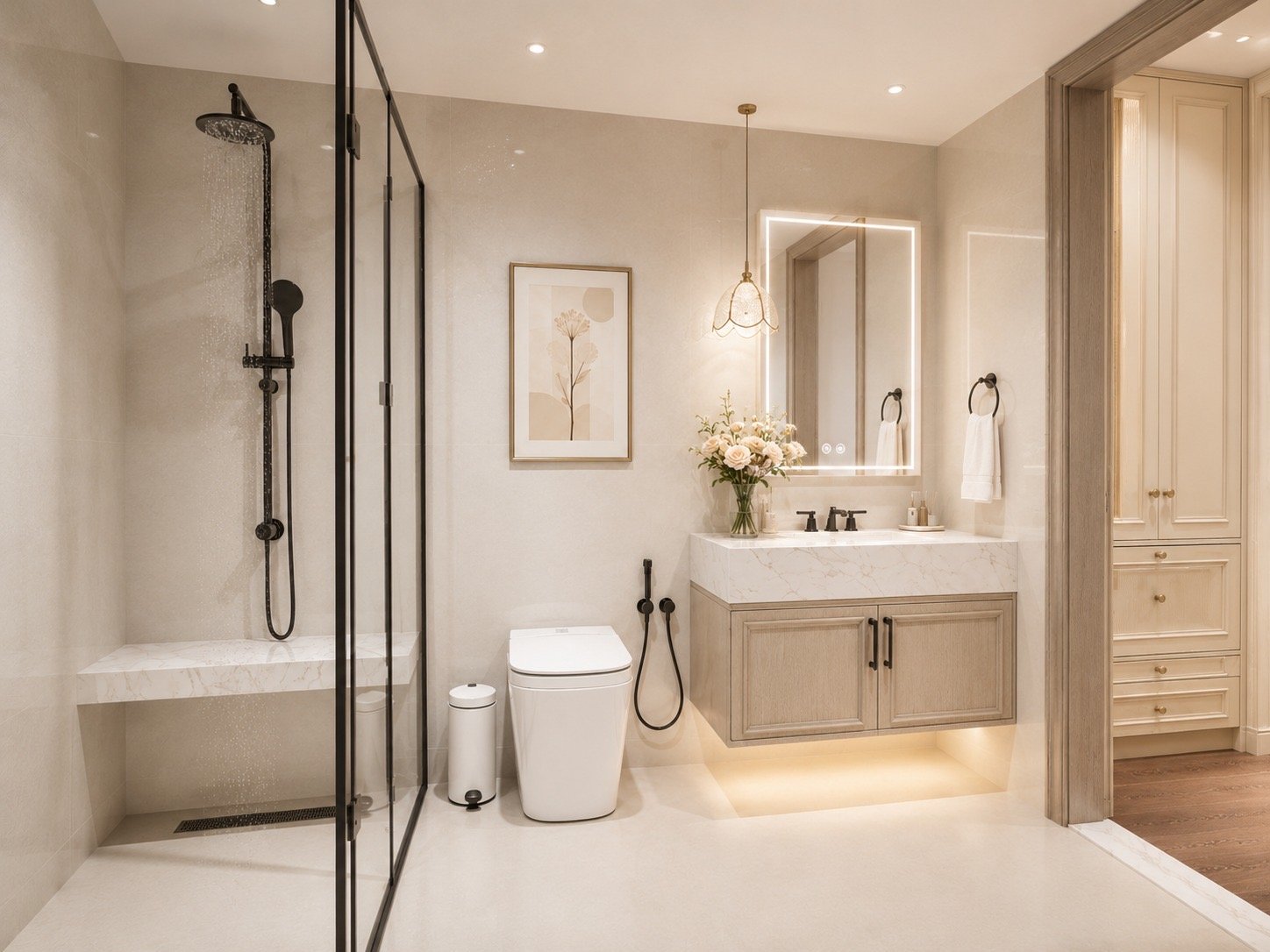 Master bathroom of 2 bedrooms at Riverside Azure Apartments In westlands