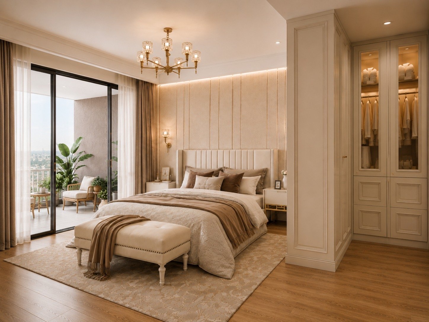 Spacious bedroom at Riverside Azure Apartments In westlands