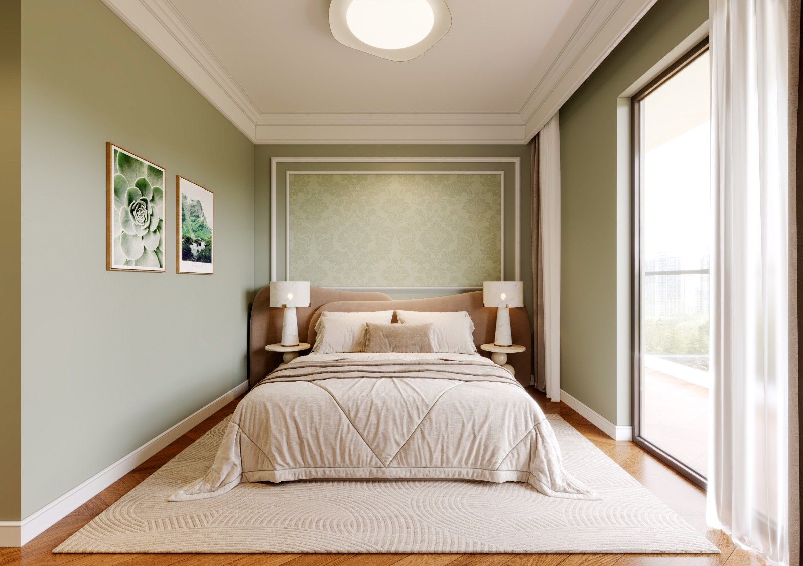 Stylish bedroom area of 3 bedrooms at Berkeley Residence In Westlands