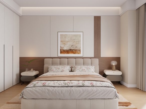 Spacious master bedroom area of 2 bedrooms at Aether Residences In Westlands