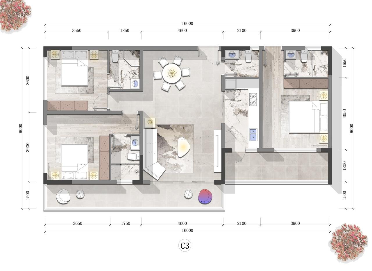 floor plan of Nova Garden Apartments In Kilimani
