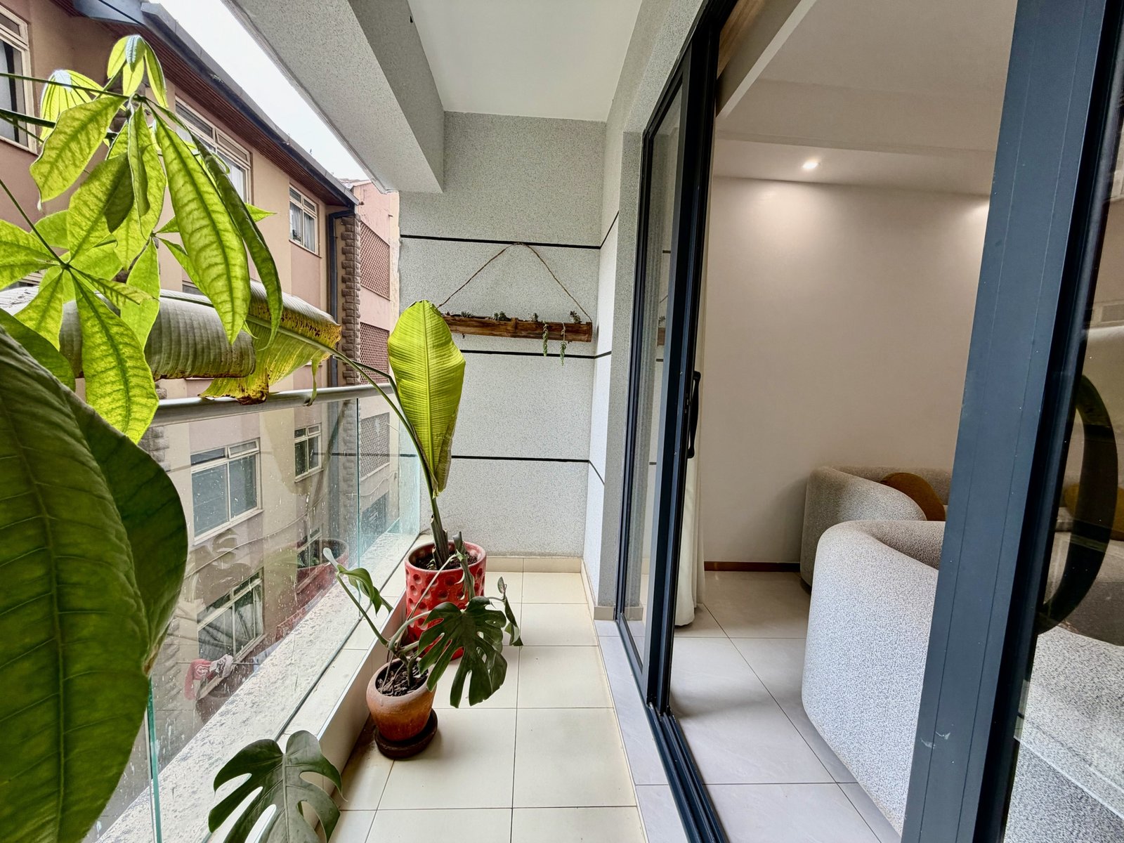 Stylish balcony area of 2 bedrooms at Raphta One Residency In Westlands