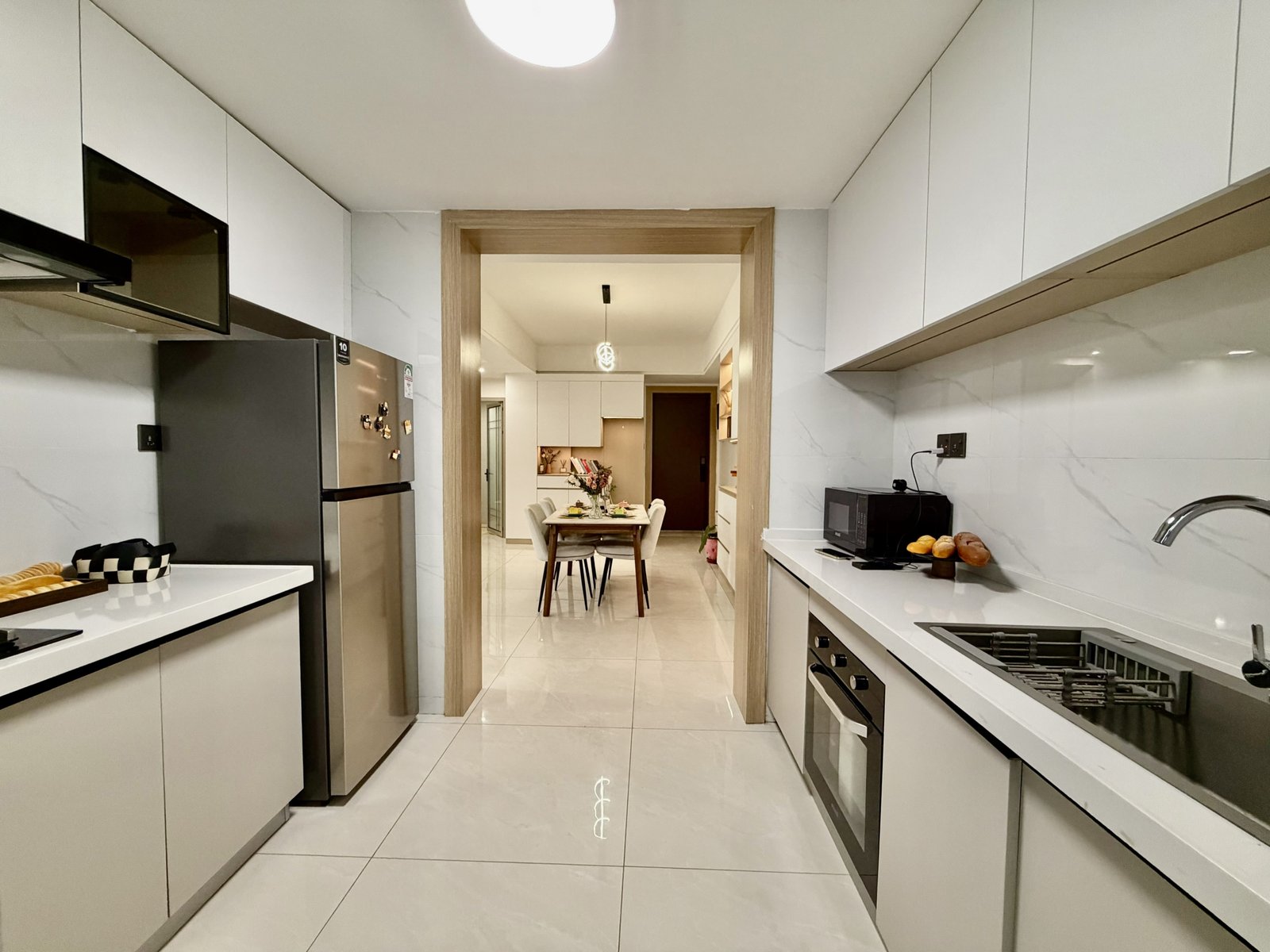 Kitchen area of 2 bedrooms at Raphta One Residency In Westlands