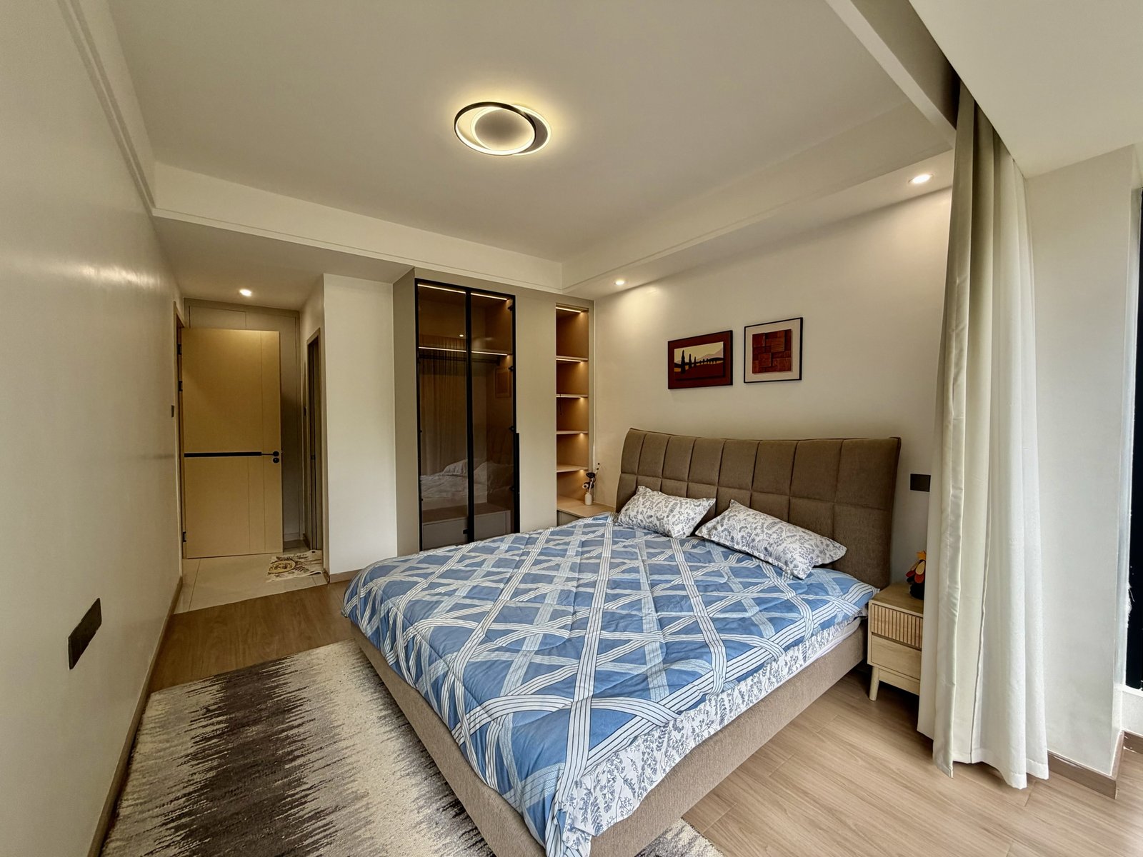 Elegant Master bedroom area area of 2 bedrooms at Raphta One Residency In Westlands