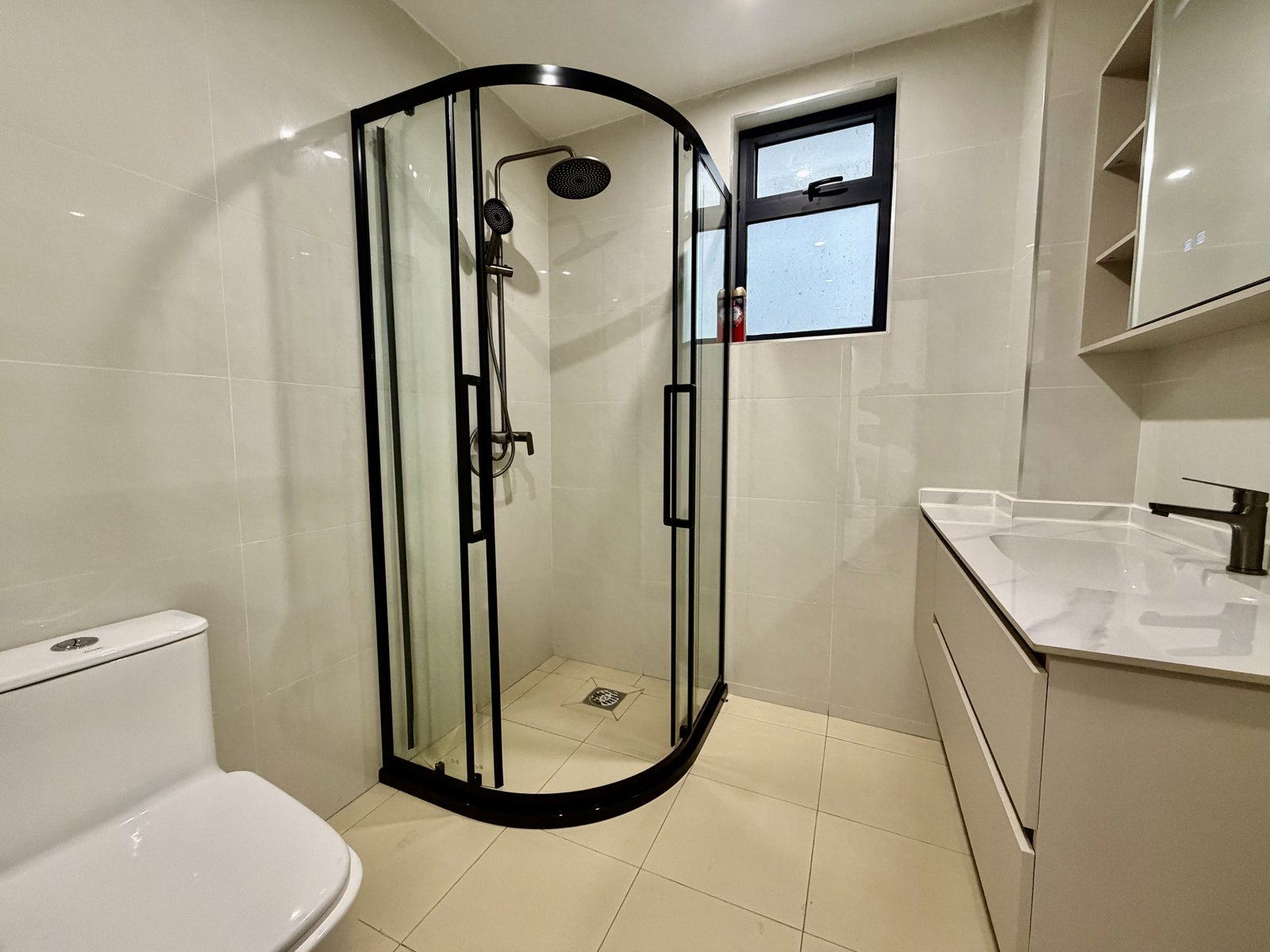 Master bathroom area area of 2 bedrooms at Raphta One Residency In Westlands
