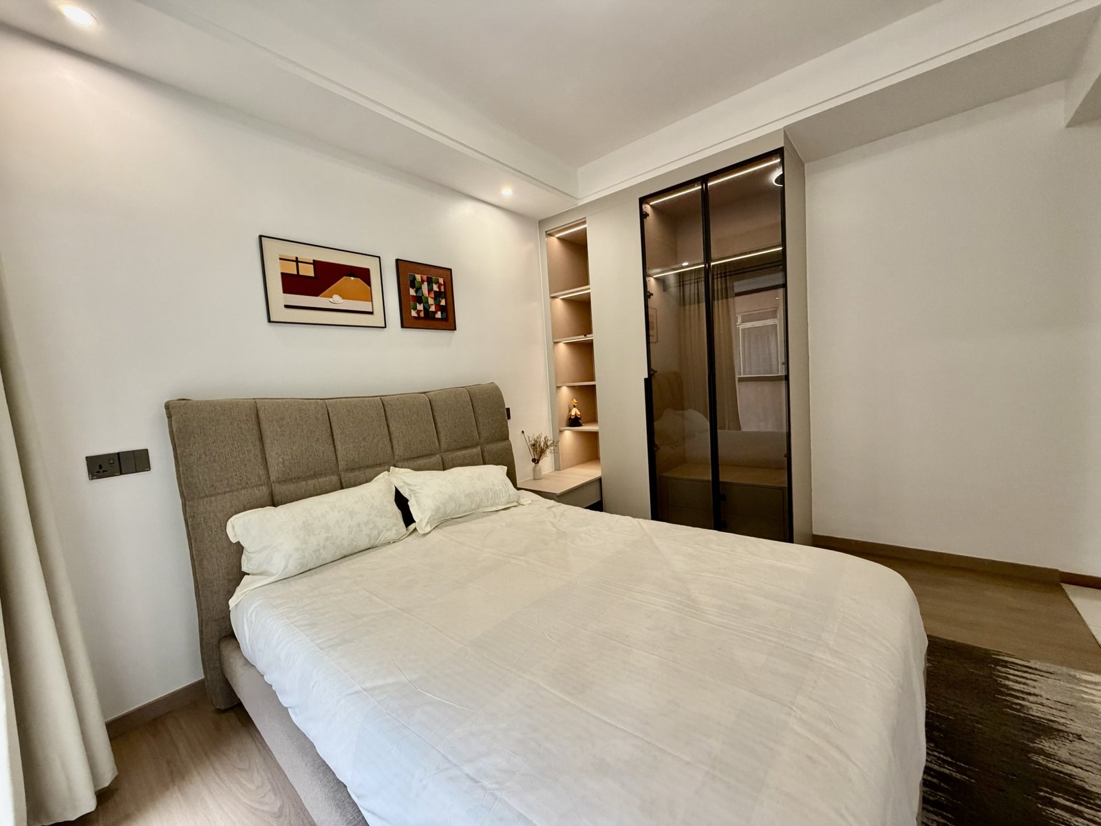 Elegant bedroom area of 2 bedrooms at Raphta One Residency In Westlands