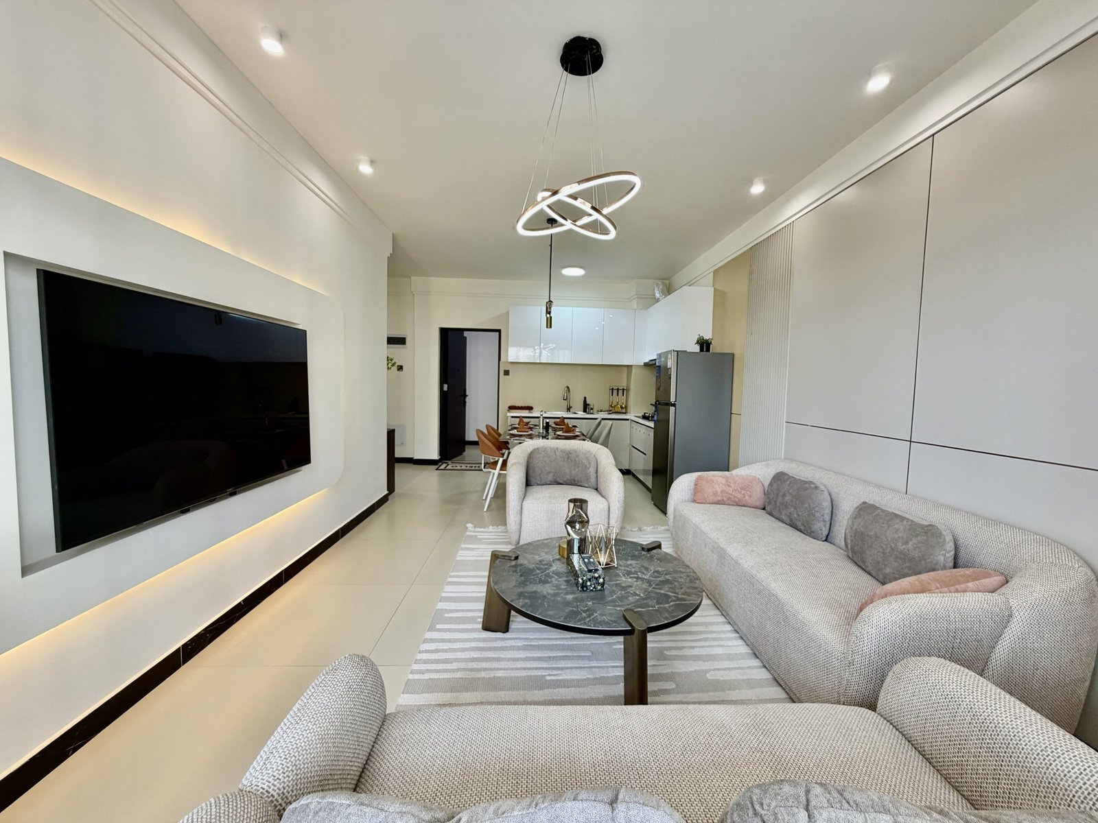 living room area of 4 bedroom apartments for sale in Kileleshwa