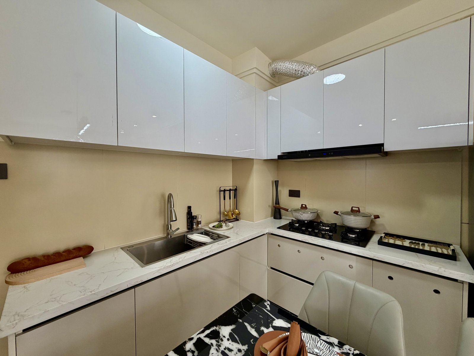 Modern kitchen of 3 bedroom apartments for sale in Kileleshwa