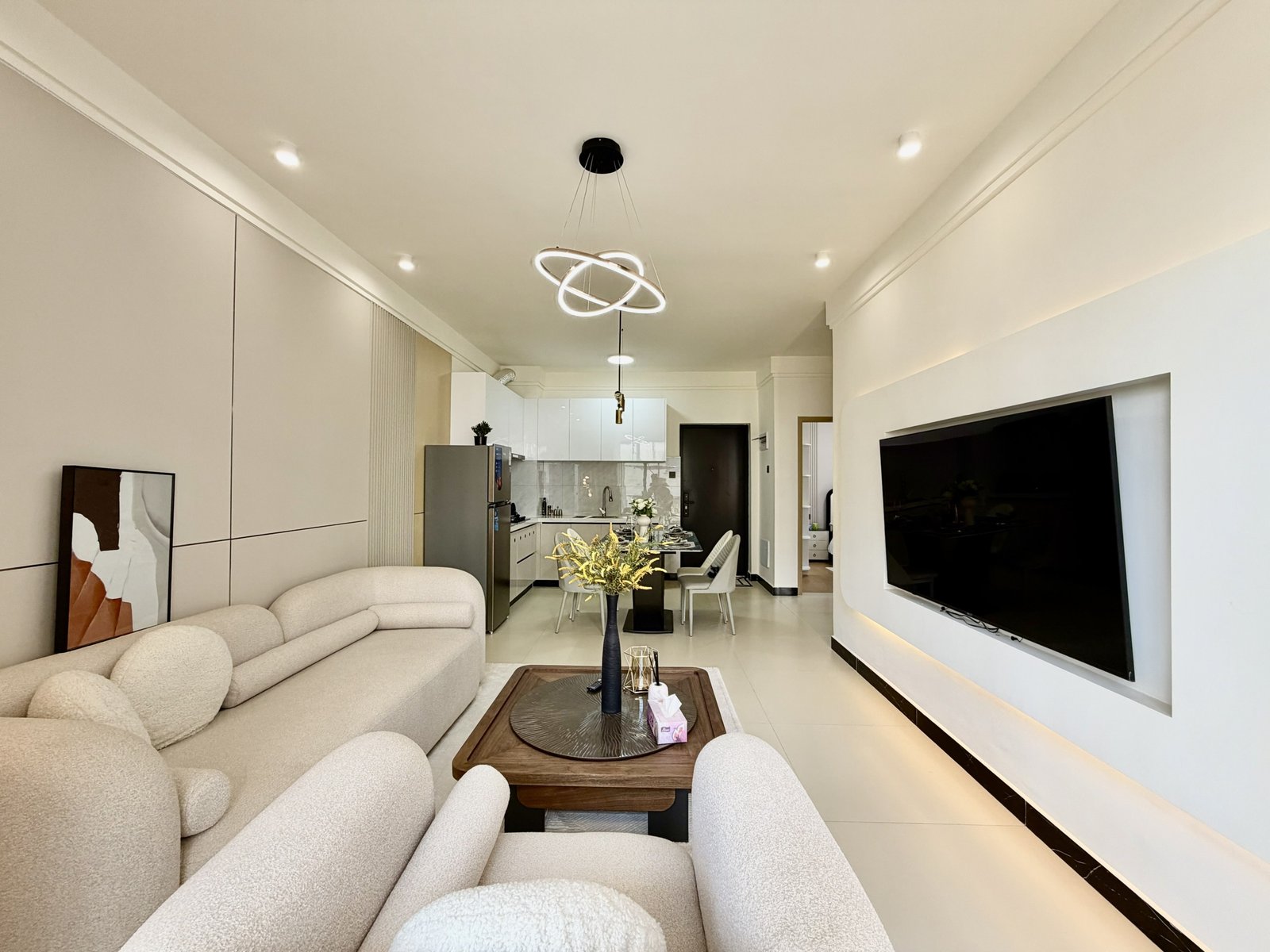 Living room area side view of 2 bedroom apartments for sale in Kileleshwa